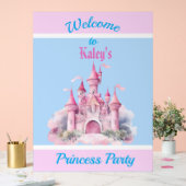 Kinder gepersonaliseerde prinsessenfeest welkomstb acryl bord (Huwelijk)