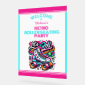 Kinder Gepersonaliseerde Retro Schaats Party Welko Acryl Bord (Hoek)