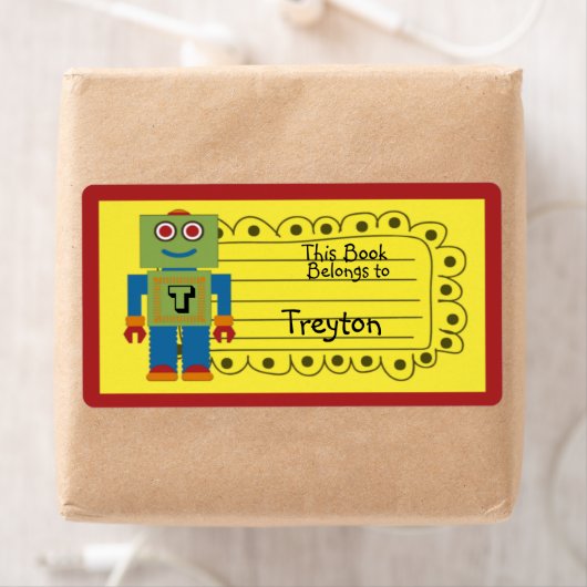 Kinder gepersonaliseerde robot boek Sticker (Insitu)