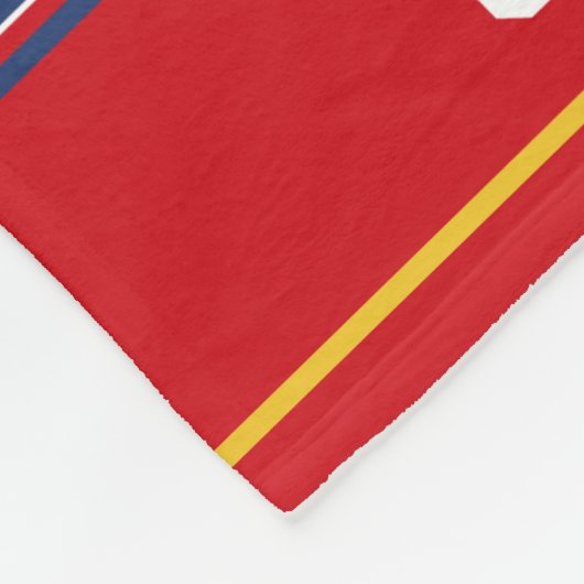 Kinder Gepersonaliseerde Rode Multi Sport Fleece G (Hoek)