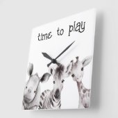 Kinder gepersonaliseerde safari thema klok (Hoek)