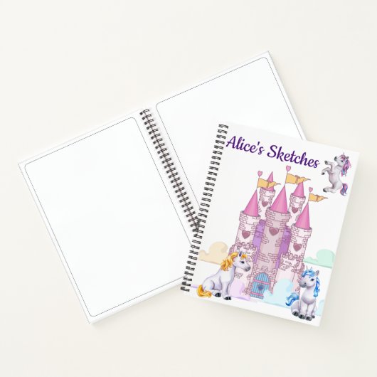 Kinder gepersonaliseerde schets notitieboek (Binnen)