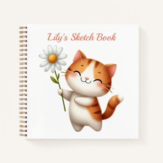 Kinder gepersonaliseerde schetsboek notitieboek (Voorkant)