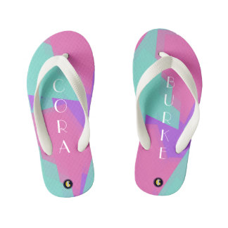 KINDER gepersonaliseerde Teenslippers (Bubblegum F