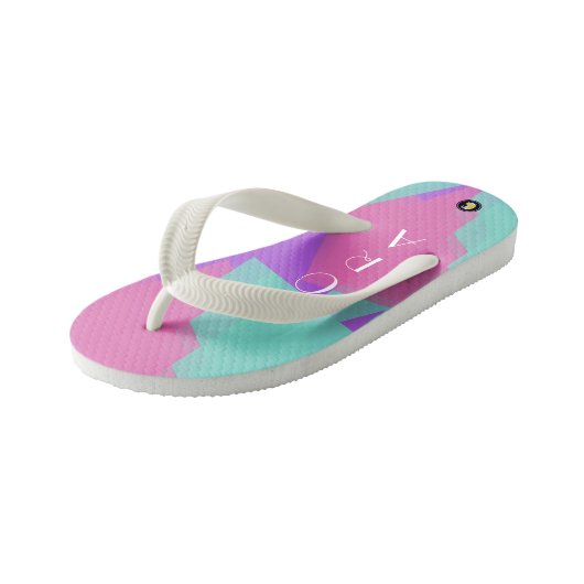 KINDER gepersonaliseerde Teenslippers (Bubblegum F (Schuin)