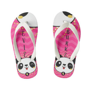 KINDER gepersonaliseerde Teenslippers (Panda Fun)