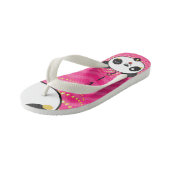 KINDER gepersonaliseerde Teenslippers (Panda Fun) (Schuin)
