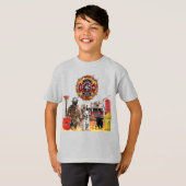 Kinder gepersonaliseerde toekomstige brandweerman  t-shirt (Voorkant volledig)
