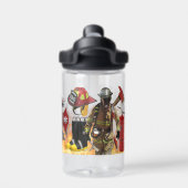 Kinder gepersonaliseerde toekomstige brandweerman waterfles (Achterkant)