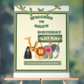 Kinder gepersonaliseerde verjaardagsafari welkomst acryl bord (Neutraal)