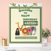 Kinder gepersonaliseerde verjaardagsafari welkomst acryl bord (Huwelijk)