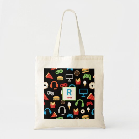 Kinder Gepersonaliseerde Videogame Pattern Gamer Tote Bag (Voorkant)