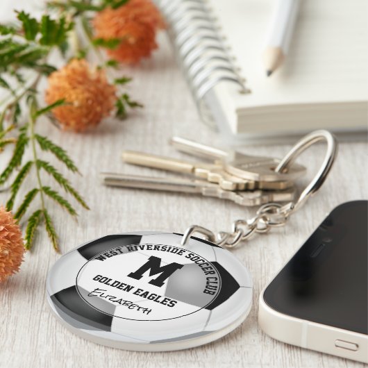 kinder gepersonaliseerde voetbalteam geschenken sleutelhanger (Voorkant Rechts)