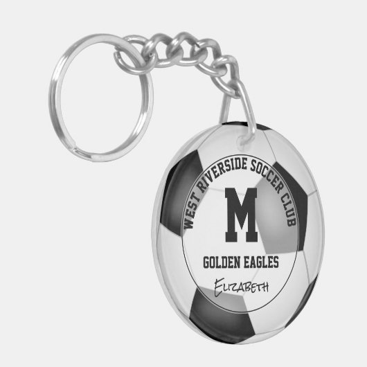 kinder gepersonaliseerde voetbalteam geschenken sleutelhanger (Voorkant Links)