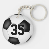 kinder gepersonaliseerde voetbalteam geschenken sleutelhanger (Achterkant)