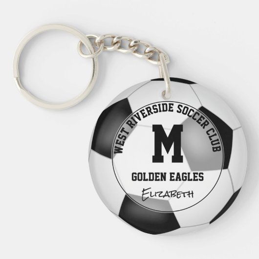 kinder gepersonaliseerde voetbalteam geschenken sleutelhanger (Voorkant)