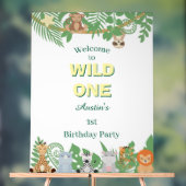 Kinder gepersonaliseerde Wild One Birthday Welcome Acryl Bord (Neutraal)