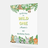 Kinder gepersonaliseerde Wild One Birthday Welcome Acryl Bord (Hoek)