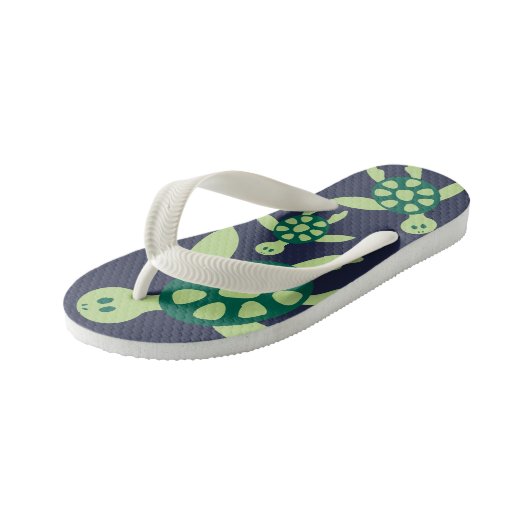 Kinder gepersonaliseerde zwemschildpadden kinder teenslippers (Schuin)