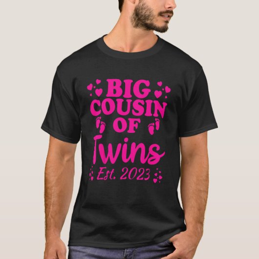 Kinder gepromoveerd tot Big Cousin of Twins 2023 B T-shirt (Voorkant)