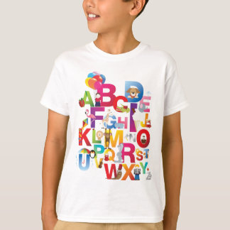 kinder getikte alfabet t-shirt
