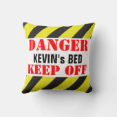 Kinder gevaarbord met de naam "houden van kussen" kussen (Achterkant)