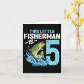 Kinder Gevist Verjaardag Shirt 5 jaar oude Boy Fis Kaart (Gele Bloem)