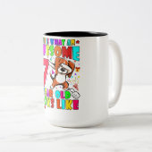 Kinder Geweldige 7 jaar oude jongens meisjes verja Tweekleurige Koffiemok (Voorkant rechts)