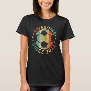 Kinder Geweldige sinds 2011 11e verjaardag Soccer  T-shirt