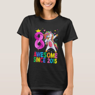 Kinder Geweldige sinds 2015: Dabbing Unicorn 8th B T-shirt