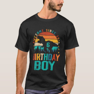 Kinder Geweldige sinds 2016 6th Birthday Boy Dinos T-shirt