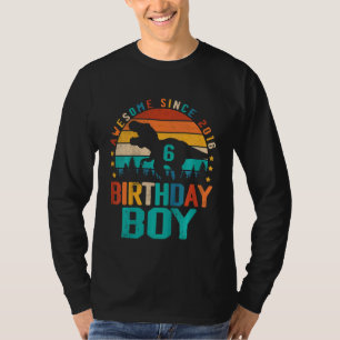 Kinder Geweldige sinds 2016 6th Birthday Boy Dinos T-shirt