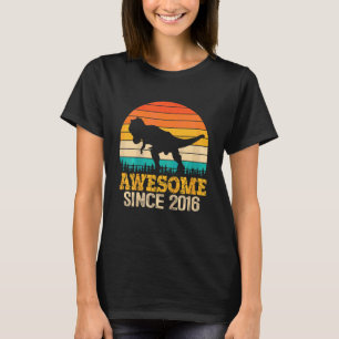 Kinder Geweldige sinds 2016 6th Birthday Boy Dinos T-shirt