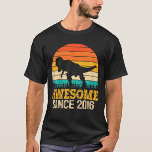 Kinder Geweldige sinds 2016 6th Birthday Boy Dinos T-shirt