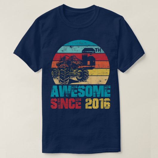 Kinder Geweldige sinds 2016 6th Birthday Monster T T-shirt (Design voorkant)