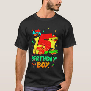 Kinder Geweldige sinds 2017 stripstijl 5 jaar oud  T-shirt