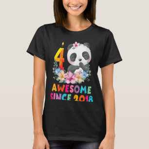Kinder Geweldige sinds 2018 4e verjaardag 4 jaar o T-shirt