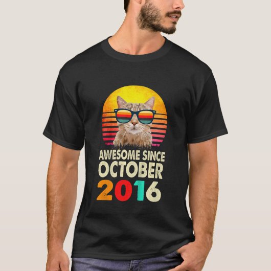 Kinder Geweldige sinds oktober 2016 6e verjaardag  T-shirt (Voorkant)