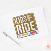 Kinder gewoon willen rijden vierkante sticker (Envelop)