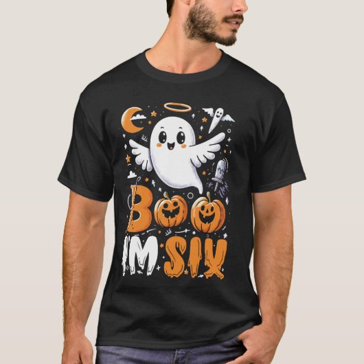Kinder Ghost Boo Ik ben Drie Zesde Verjaardag Kind T-shirt (Voorkant)