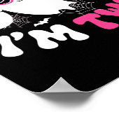 Kinder Ghost Boo Ik ben Twee 2e Verjaardag Meisje  Poster (Hoek)