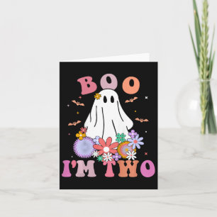 Kinder Ghost Boo Ik ben Twee Jaar 2e Verjaardag Ki Kaart