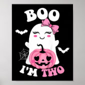 Kinder Ghost Boo Ik ben Twee Jaar 2e Verjaardag Ki Poster (Voorkant)