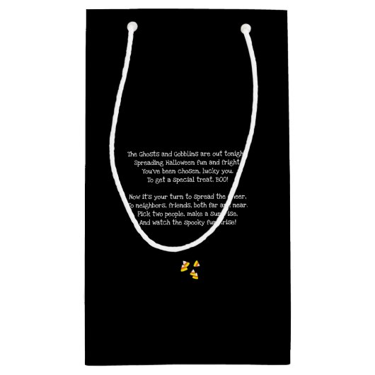 Kinder Ghost Halloween Boo Gift Bag Klein Cadeauzakje (Achterkant)