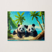 Kinder Giant Pandas Jigzaag Puzzle - Tropisch Legpuzzel (Horizontaal)