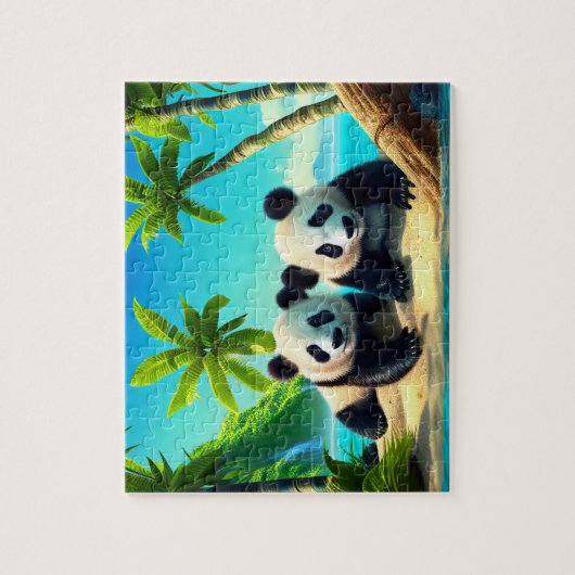 Kinder Giant Pandas Jigzaag Puzzle - Tropisch Legpuzzel (Verticaal)