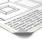 Kinder Gift Box Huis Kleurplaat Afdrukbaar Project Poster (Hoek)