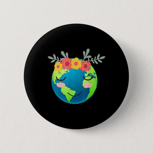 Kinder Gift Idee Earth Day Ronde Button 5,7 Cm (Voorkant)