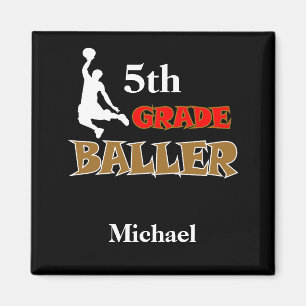 Kinder Gift School Basketbal Grade Level Magnet