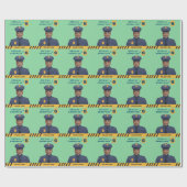 Kinder Gift Wrap Politie Verjaardag Cadeaupapier (Vlak)